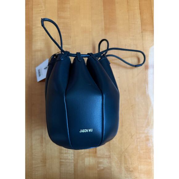 Jason Wu Black Tulip Leather Bucket Bag NWT - Picture 2 of 9